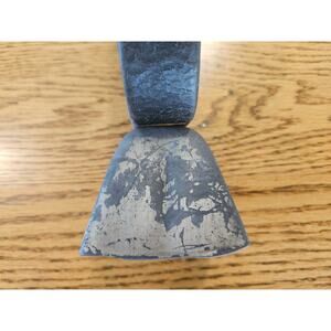 Vintage Metal Cow Bell on a Leather Neck Strap Primitive Antique from Iowa